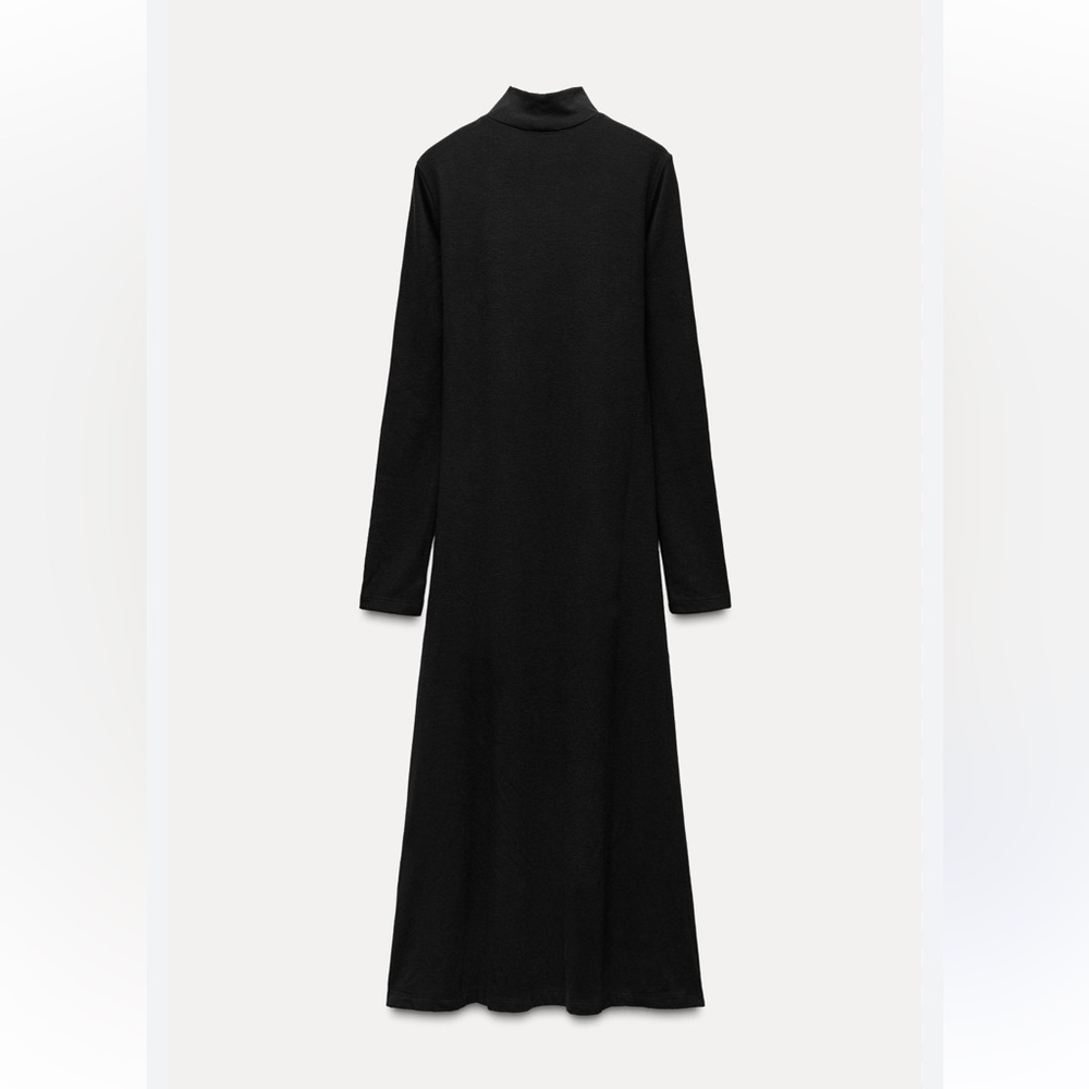 ZARA Black Long Sleeve Minimal Layering Dress | Size Small | New With Tags 🖤